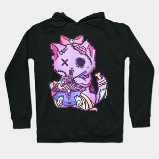 Cat Ra Bowl Pastel Goth Nu Goth Anime Otaku Japanese Hoodie